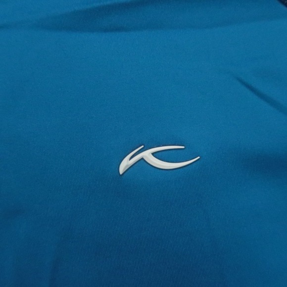 KJUS‎ Pullover Mens Large Blue Cell Block Half Zip Performance Golf - Picture 4 of 11